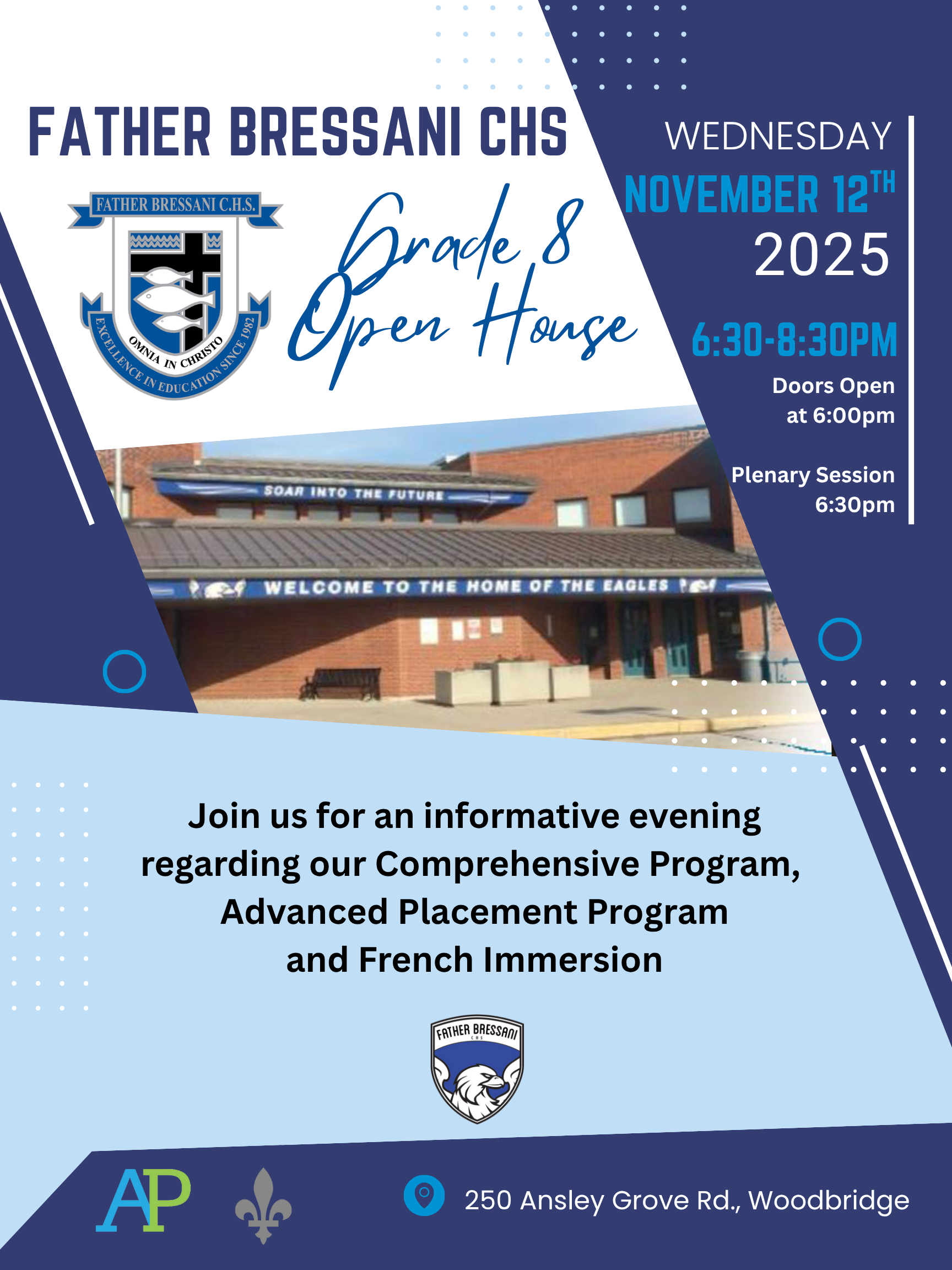 FATHER BRESSANI CHS Grade 8 Open House